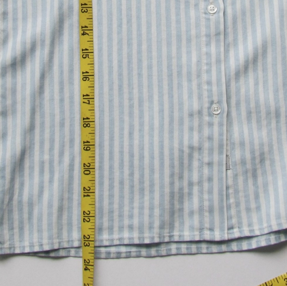 Rails Sadie Cold Shoulder Blue White Striped Shirt - Size 12 - Picture 8 of 11